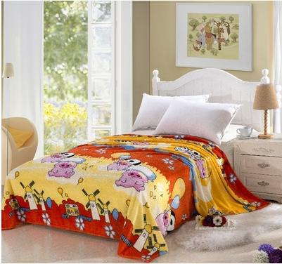 Cobertor de casal fashion brand bedclothes coral fleece baby quilts and blankets for children on the bed 200*230 019